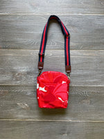 Maria Valentina                Red and White Messenger Bag