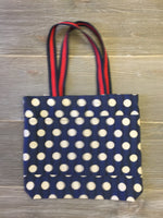 Lucy                                                                                                           Navy Polka Dots