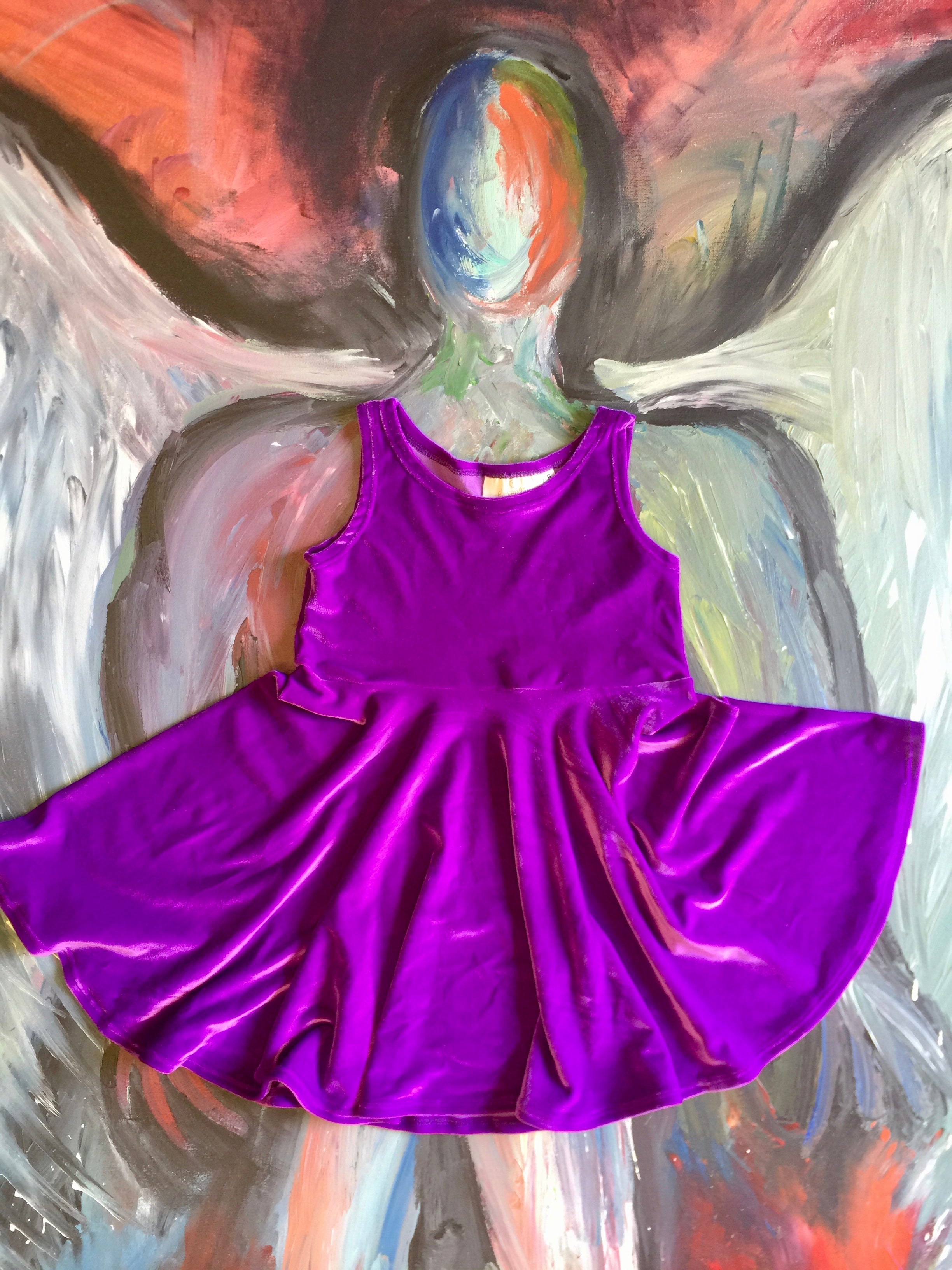 Fiona Sleeveless Swirly Bottom Dress
