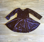 "Violet"  Shimmery Dark Navy Shimmery Stretch Velvet