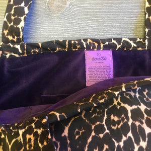 Julia Tote             Leopard with Purple Velvet Lining