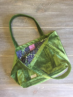 Julia Tote             Green with Floral Lining